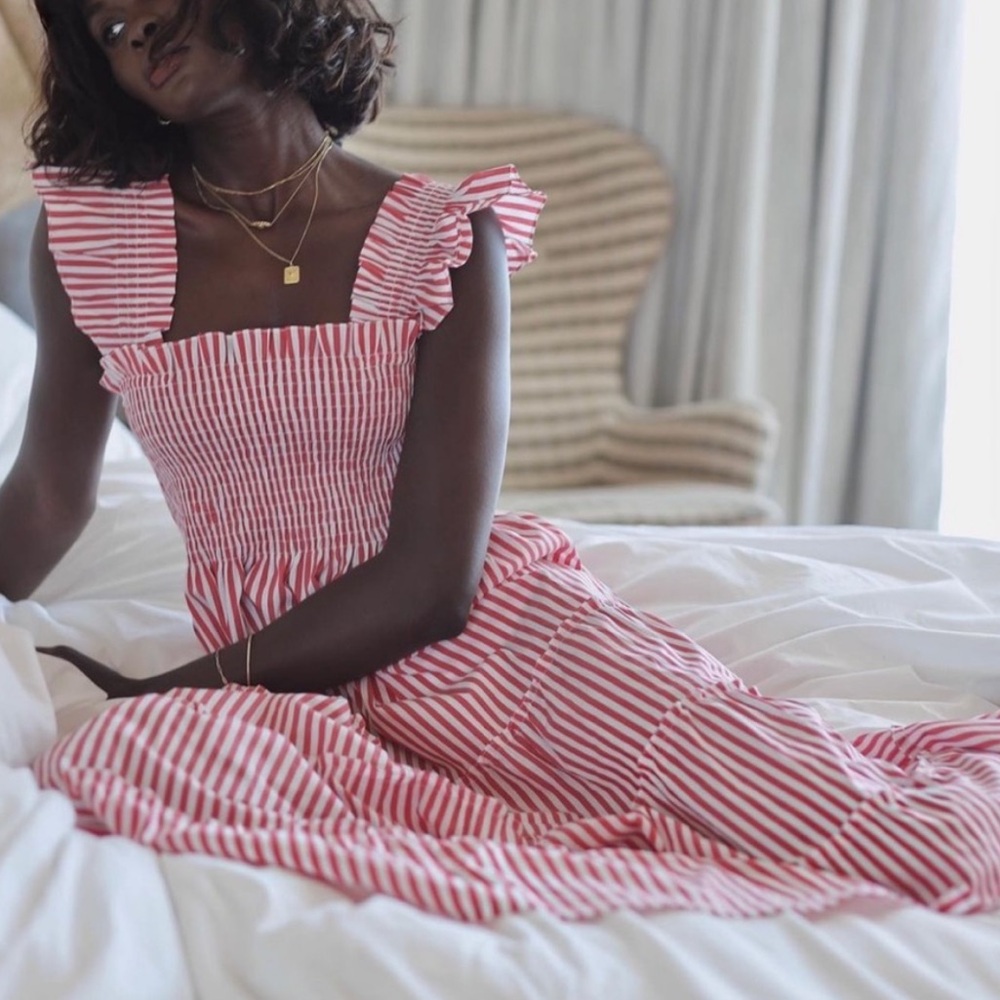 Hill House - Ellie Nap dress - cherry stripe - xxxs - NWT